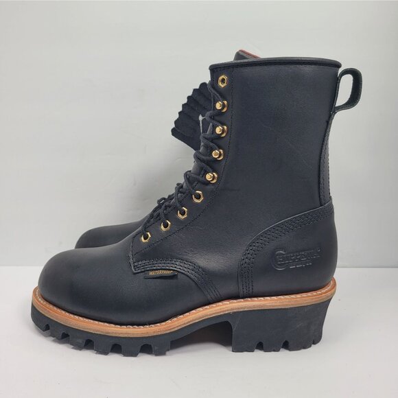 Chippewa Paladin Women's Black Leather Logger Boots 73050 US Size 8.5W NWT - Picture 2 of 11